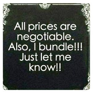 All prices are negotiable